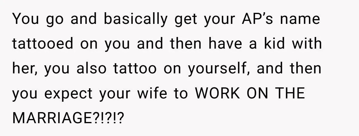 Husband’s Affair-Exposing Tattoo Sparks Divorce After 19 Years