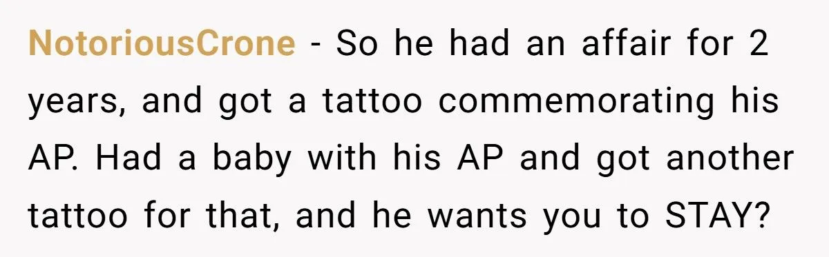 Husband’s Affair-Exposing Tattoo Sparks Divorce After 19 Years