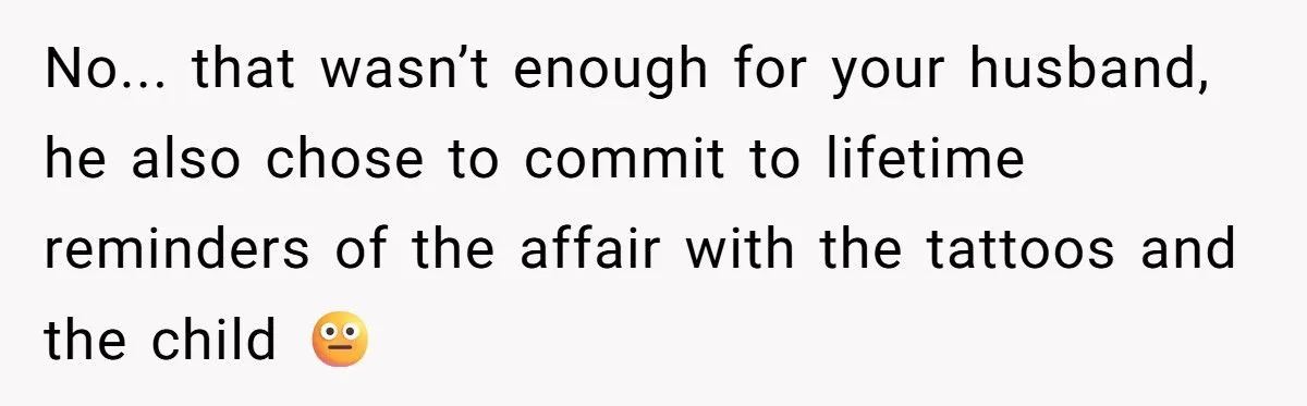 Husband’s Affair-Exposing Tattoo Sparks Divorce After 19 Years