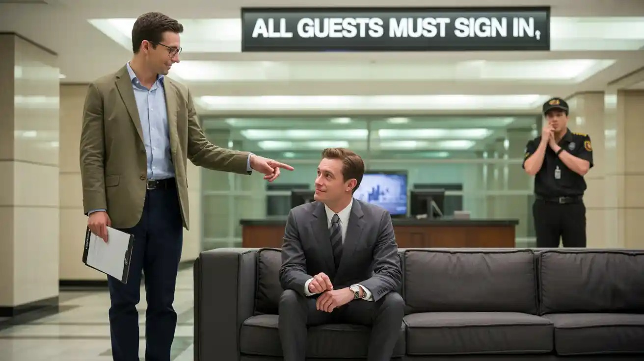 Staff Member Stuck to the Rules - Even the CEO Had to Wait in the Lobby