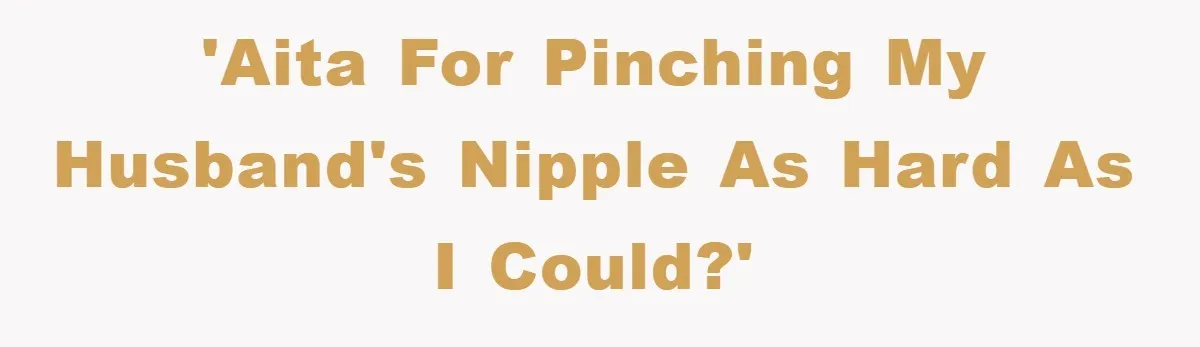 'AITA for pinching my husband's nipple as hard as I could?'