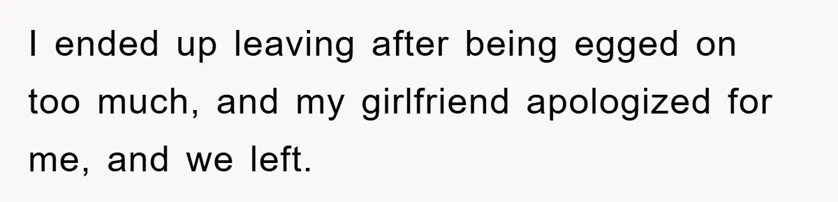 Man Refuses Shot in Girlfriend’s Family Tradition, Faces Backlash I ended up leaving after being egged on too much, and my girlfriend apologized for me, and we left.