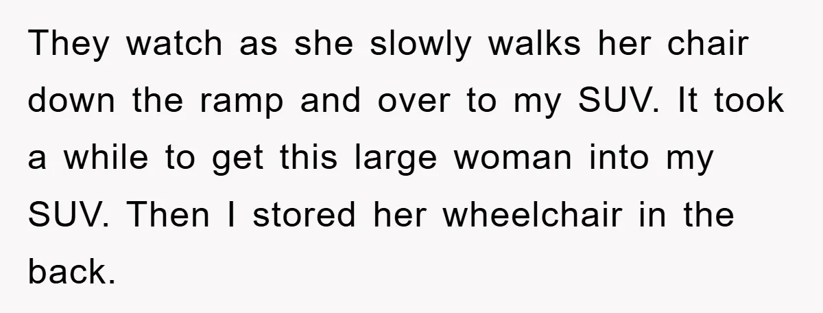 Dispensary Worker Gets Armored Driver Ticketed For Blocking Handicap Spots They watch as she slowly walks her chair down the ramp and over to my SUV. It took a while to get this large woman into my SUV. Then I...