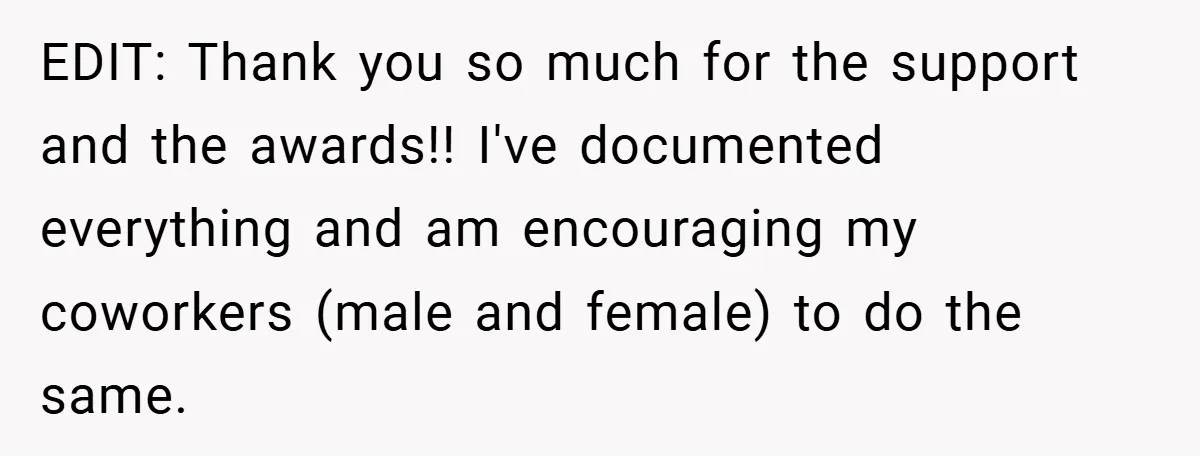 Employee Covers Tampons with Hilarious Label - Boss and Coworker Left Flustered EDIT: Thank you so much for the support and the awards!! I've documented everything and am encouraging my coworkers (male and female) to do the same.