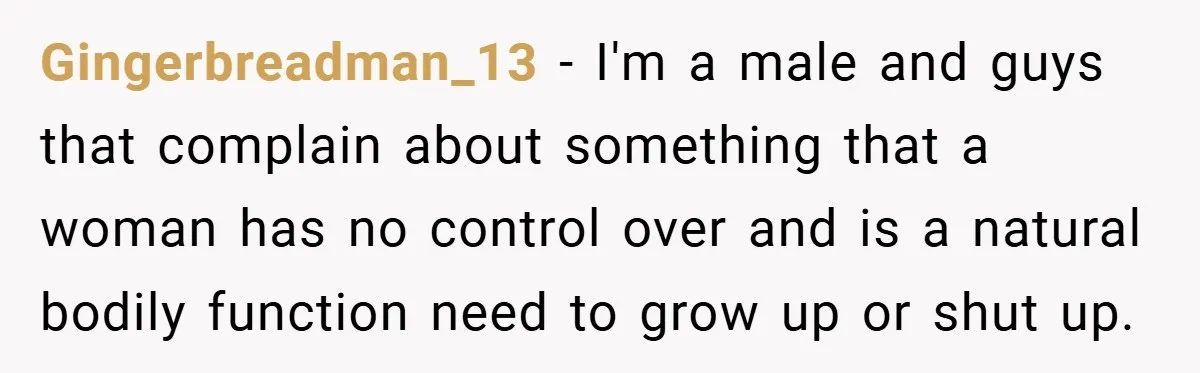 Employee Covers Tampons with Hilarious Label - Boss and Coworker Left Flustered Gingerbreadman_13 − I'm a male and guys that complain about something that a woman has no control over and is a natural bodily function need to grow up or shut...