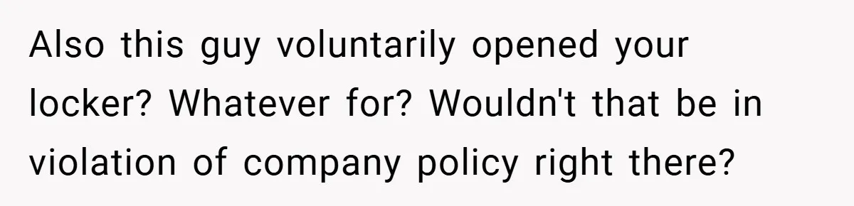 Employee Covers Tampons with Hilarious Label - Boss and Coworker Left Flustered Also this guy voluntarily opened your locker? Whatever for? Wouldn't that be in violation of company policy right there?