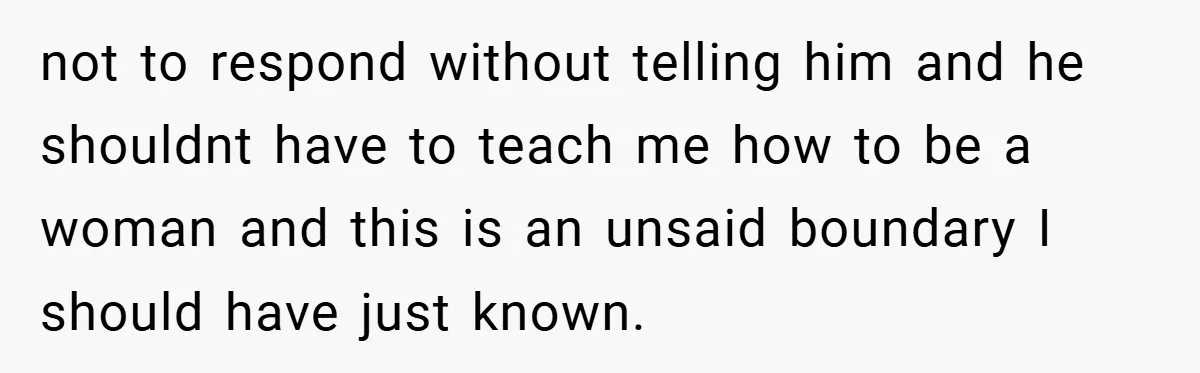 Husband Demands Divorce Over Facebook Chat - Wife Shocks Him by Filing Immediately not to respond without telling him and he shouldnt have to teach me how to be a woman and this is an unsaid boundary I should have just known.