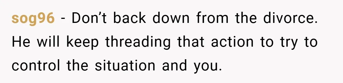Husband Demands Divorce Over Facebook Chat - Wife Shocks Him by Filing Immediately sog96 − Don’t back down from the divorce. He will keep threading that action to try to control the situation and you.