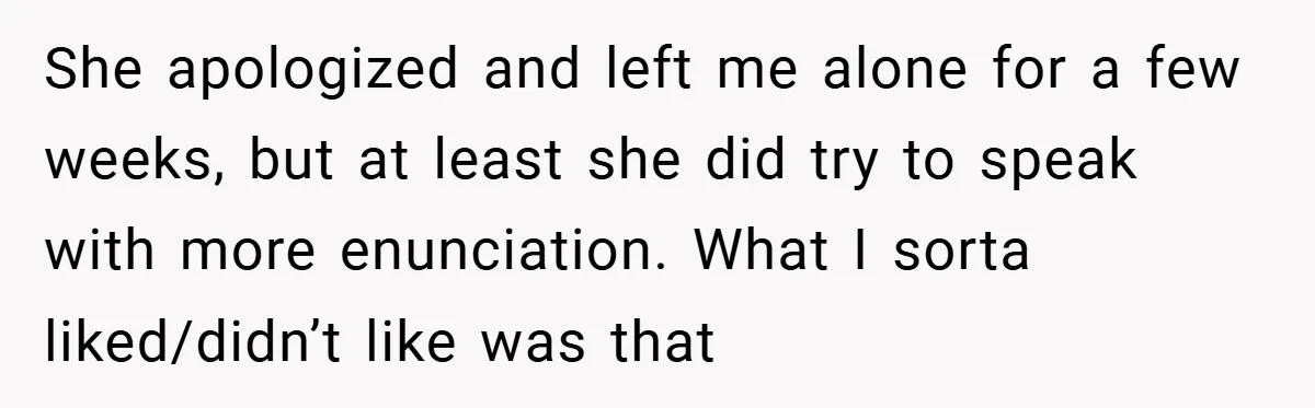 Music Teacher Punishes Deaf Student - But the Principal Sees the Truth She apologized and left me alone for a few weeks, but at least she did try to speak with more enunciation. What I sorta liked/didn’t like was that