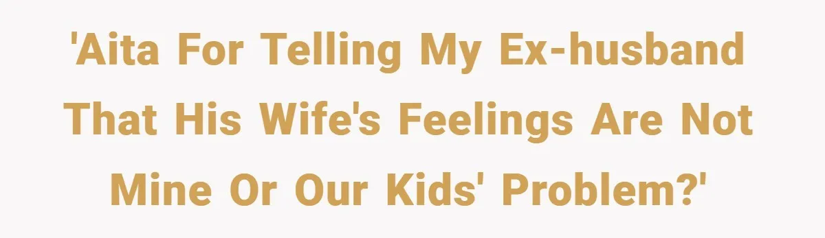 'AITA for telling my ex-husband that his wife's feelings are not mine or our kids' problem?'