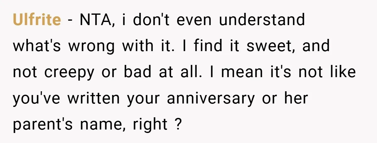 Ulfrite − NTA, i don't even understand what's wrong with it. I find it sweet, and not creepy or bad at all. I mean it's not like you've written your...