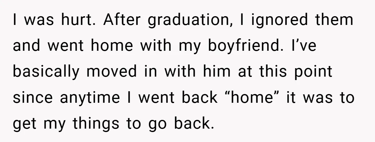 18-Year-Old Moves Out After Parents Skip Her Graduation to Buy a $350 Labubu I was hurt. After graduation, I ignored them and went home with my boyfriend. I’ve basically moved in with him at this point since anytime I went back “home” it...