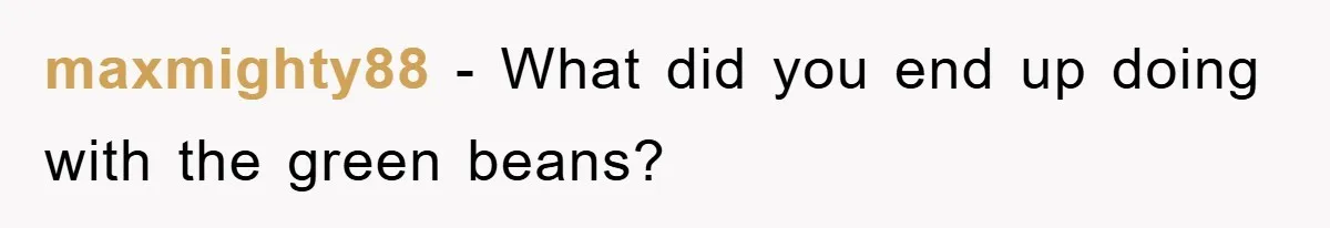 maxmighty88 − What did you end up doing with the green beans?