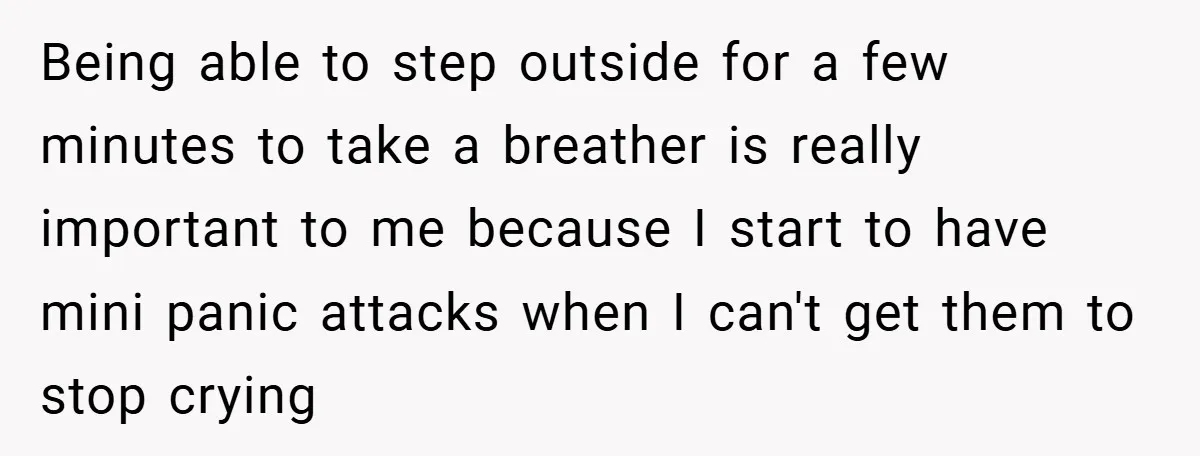 Young Mom Slammed for Leaving Babies Alone - Experts Say She Did the Right Thing Being able to step outside for a few minutes to take a breather is really important to me because I start to have mini panic attacks when I can't get...