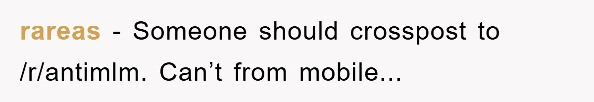 rareas − Someone should crosspost to /r/antimlm. Can’t from mobile...