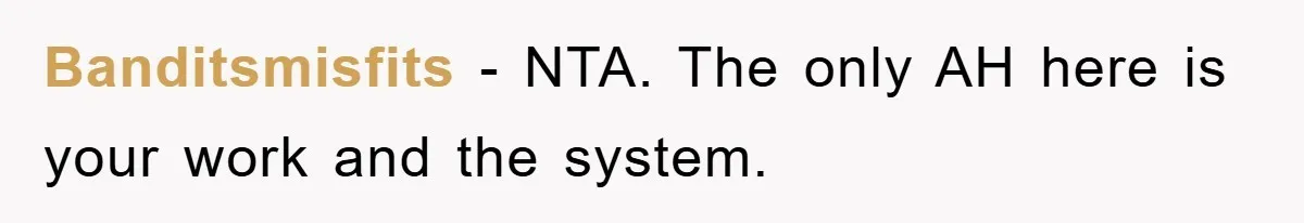 Banditsmisfits − NTA. The only AH here is your work and the system.