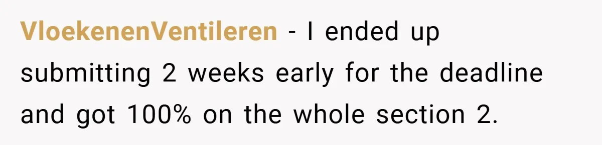 VloekenenVentileren − I ended up submitting 2 weeks early for the deadline and got 100% on the whole section 2.