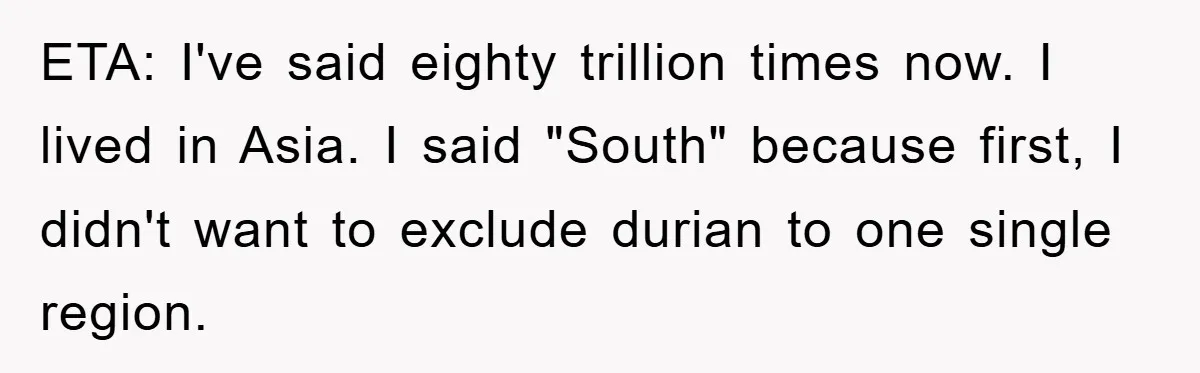 Coworker Slams Man’s Kimchi Lunch, Then Accuses Him of Playing the Race Card ETA: I've said eighty trillion times now. I lived in Asia. I said "South" because first, I didn't want to exclude durian to one single region.