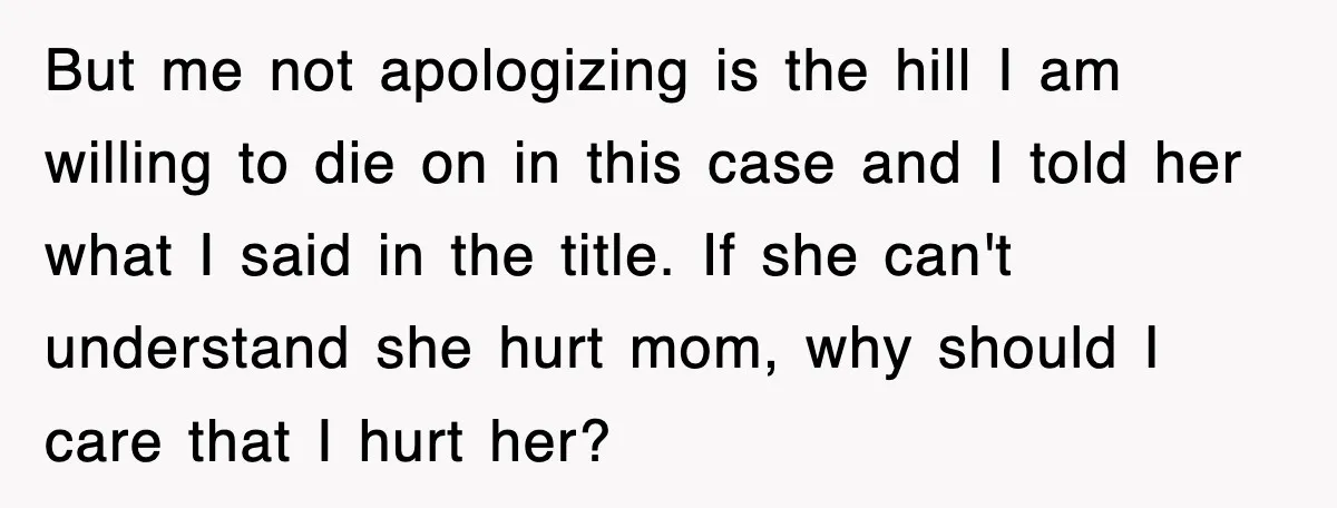 Woman Regrets Slapping Sister For Calling Mom A “Breeder,” Says She Should’ve Hit Harder But me not apologizing is the hill I am willing to die on in this case and I told her what I said in the title. If she can't understand...