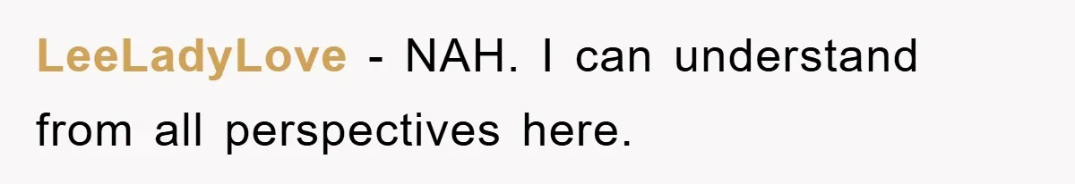LeeLadyLove − NAH. I can understand from all perspectives here.