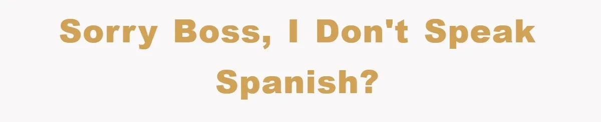 Sorry boss, I don't speak spanish?