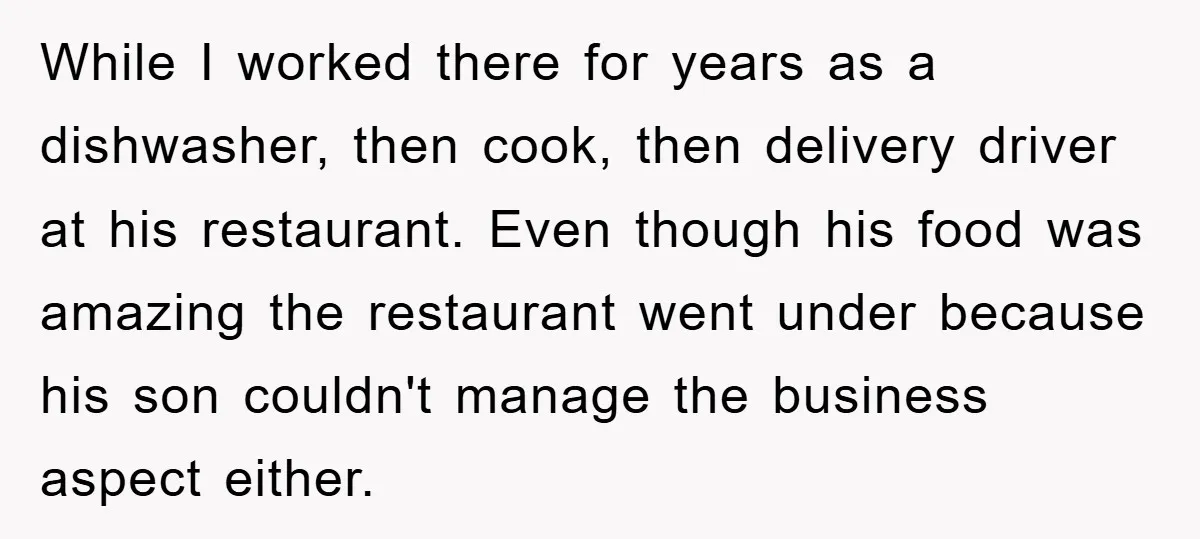 Manager Fired Them for Their Hair - Entire Staff Quits on the Spot While I worked there for years as a dishwasher, then cook, then delivery driver at his restaurant. Even though his food was amazing the restaurant went under because his son...