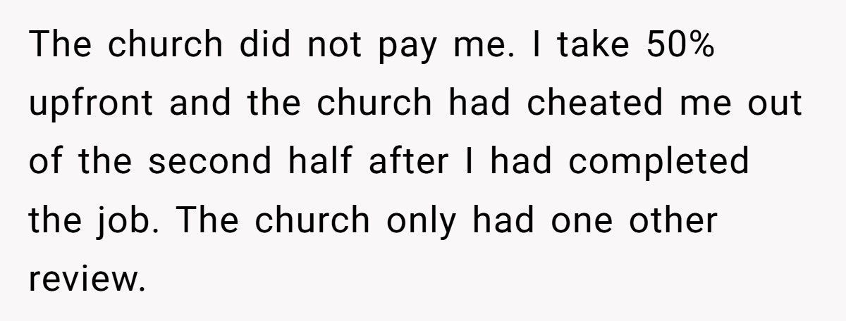 German Tradesman Calls Out Church After Clergyman Threatens Him With Hellfire Over Unpaid Bill