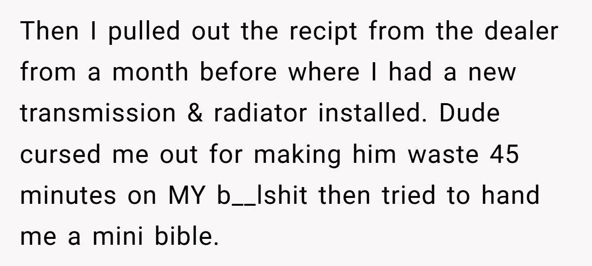 Mechanic Tries To Scam “Clueless” Girl, Gets Humiliated In Front Of Customers