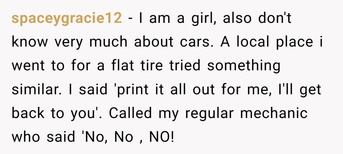 Mechanic Tries To Scam “Clueless” Girl, Gets Humiliated In Front Of Customers