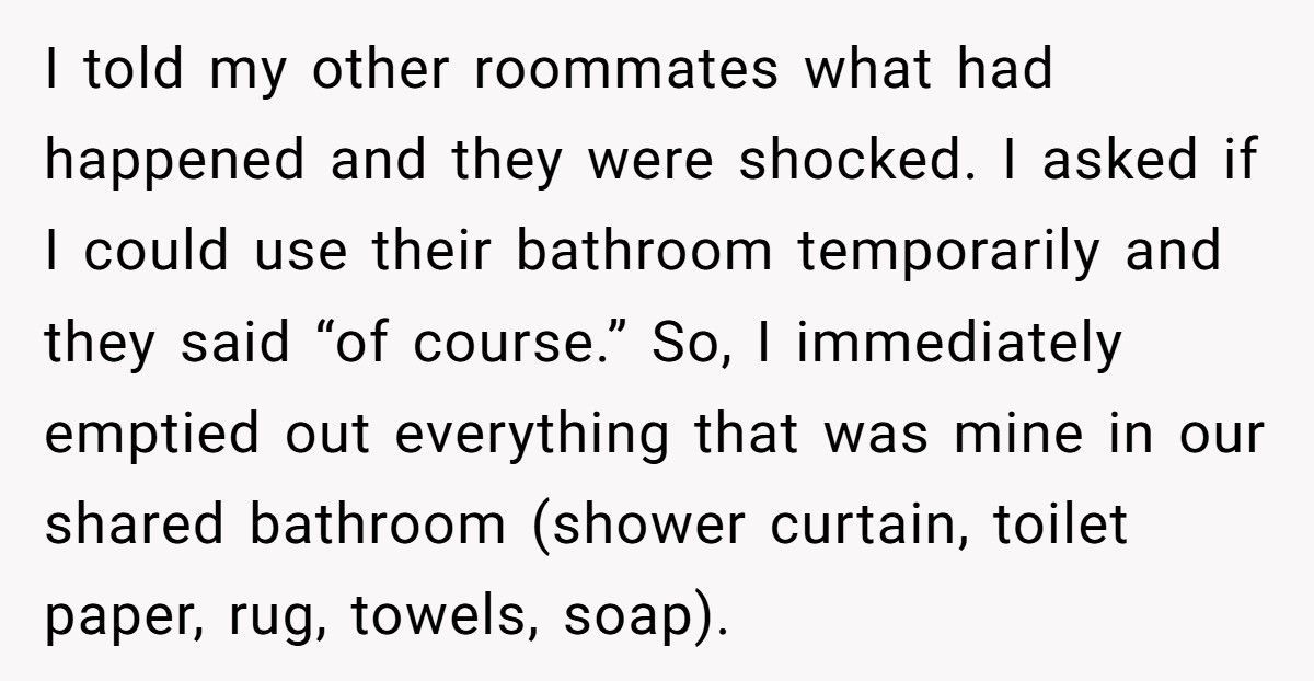 Roommate Wanted Written Permission For Shared Items, She Got Exactly What She Asked For