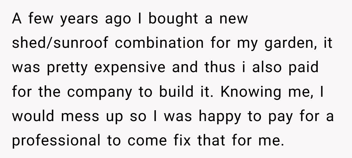 Company Refuses To Fix Shed Until A Brutal Facebook Review Forces Their Hand