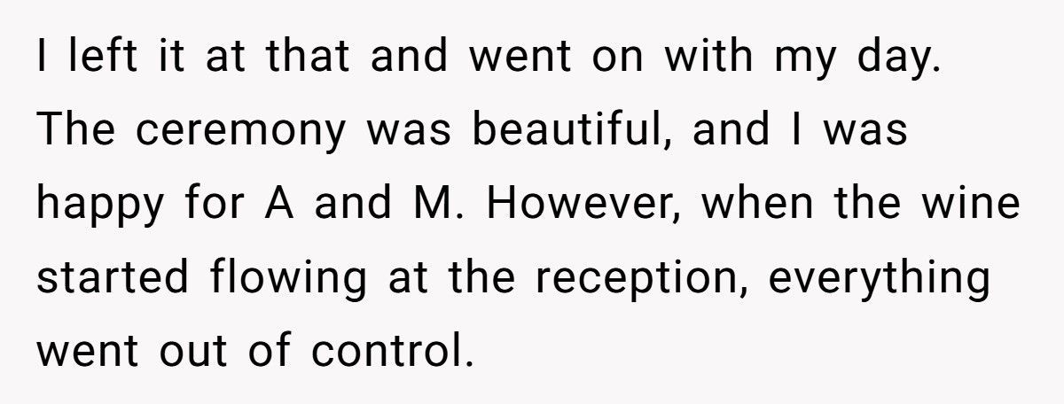 Bride’s Family Laughs As Guest Gets Wine Thrown On Her, She Walks Out And Takes Back $1,000 Gift