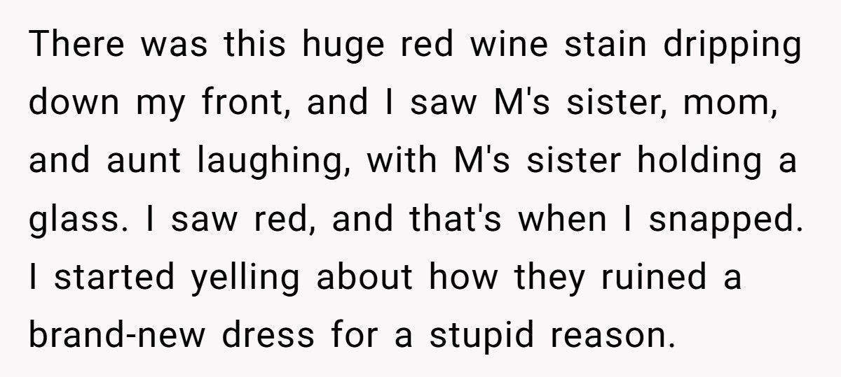 Bride’s Family Laughs As Guest Gets Wine Thrown On Her, She Walks Out And Takes Back $1,000 Gift