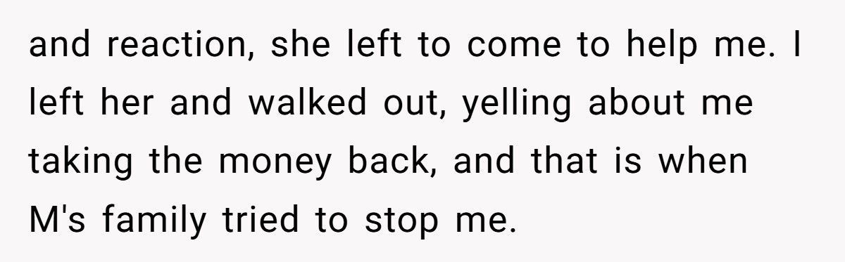 Bride’s Family Laughs As Guest Gets Wine Thrown On Her, She Walks Out And Takes Back $1,000 Gift