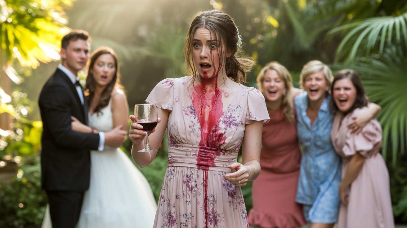 Bride’s Family Laughs As Guest Gets Wine Thrown On Her, She Walks Out And Takes Back $1,000 Gift