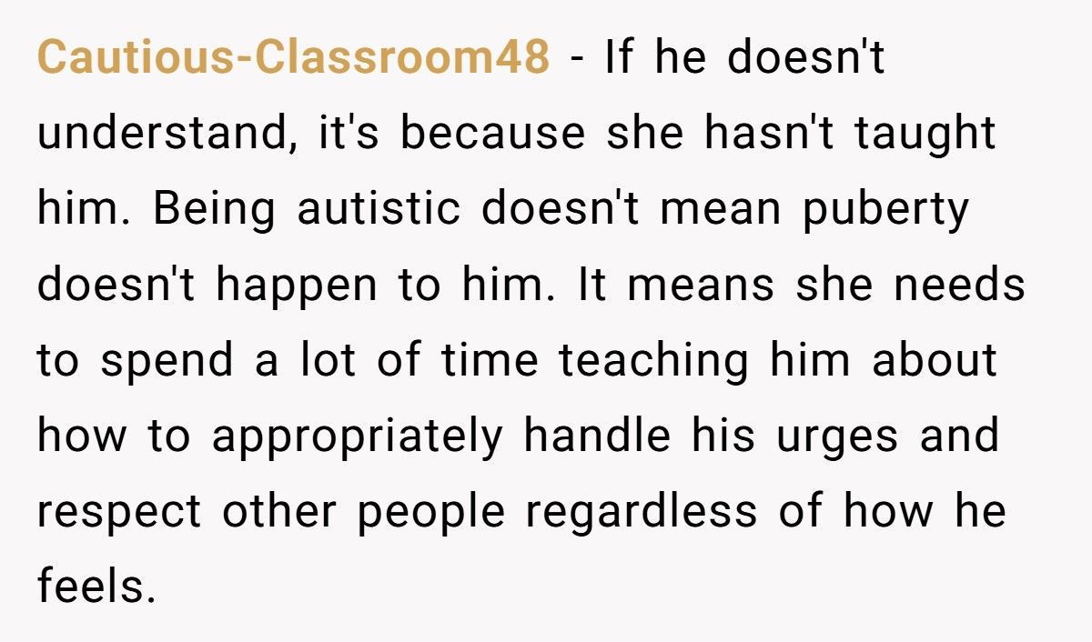 Mom Refuses To Let Daughter Visit Cousin After Autistic Son Crosses The Line