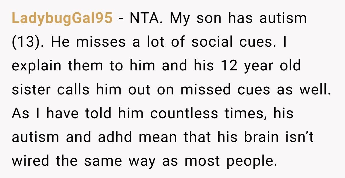 Mom Refuses To Let Daughter Visit Cousin After Autistic Son Crosses The Line