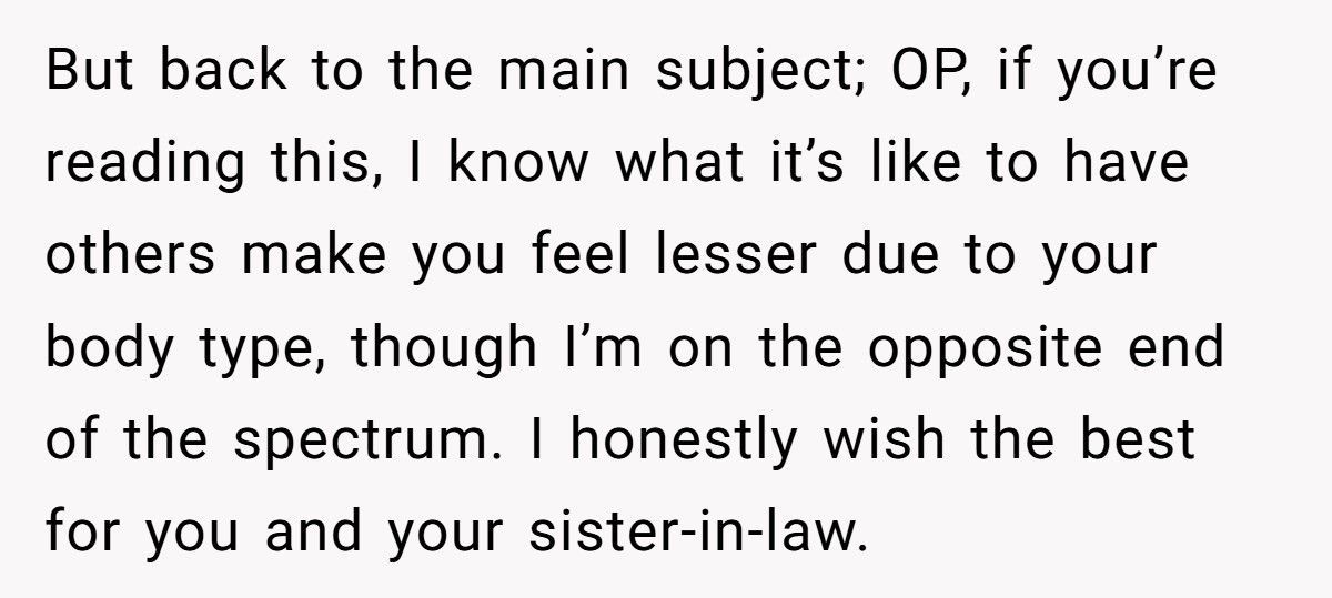 Woman Hurt After Husband Uses Her Body To “Teach” Sister About Beauty Standards