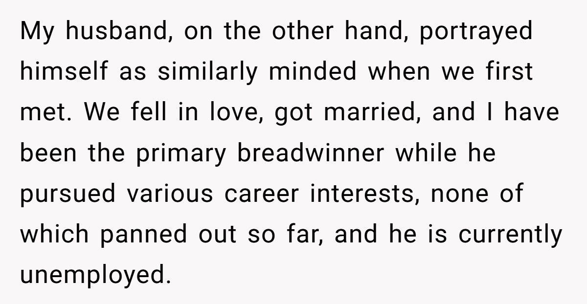 Husband Preaches “Women Belong In The Home” While Living Off His Wife