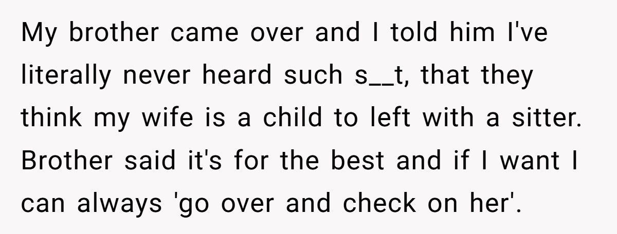 Brother Drops Out As Best Man After Groom Treats His Wife Like A Child