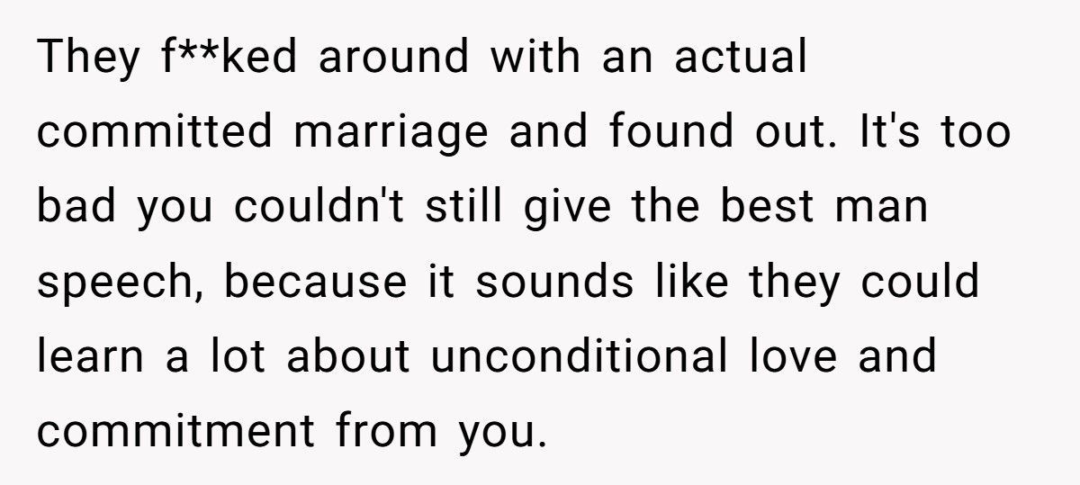 Brother Drops Out As Best Man After Groom Treats His Wife Like A Child