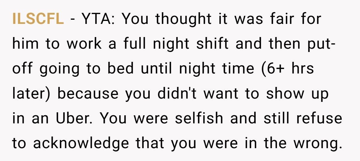 Wife Wakes Husband After His Night Shift To Fix Her Car Because She “Didn’t Want To Show Up In An Uber”
