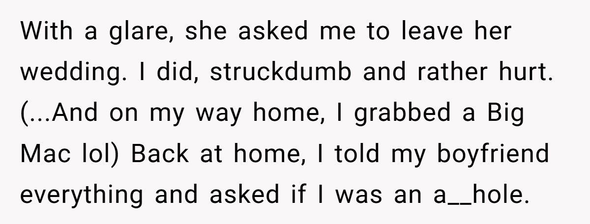 Wedding Guest Walks Out On $50 Steak Menu, Grabs McDonald’s Instead