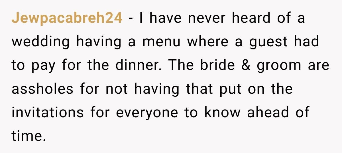 Wedding Guest Walks Out On $50 Steak Menu, Grabs McDonald’s Instead