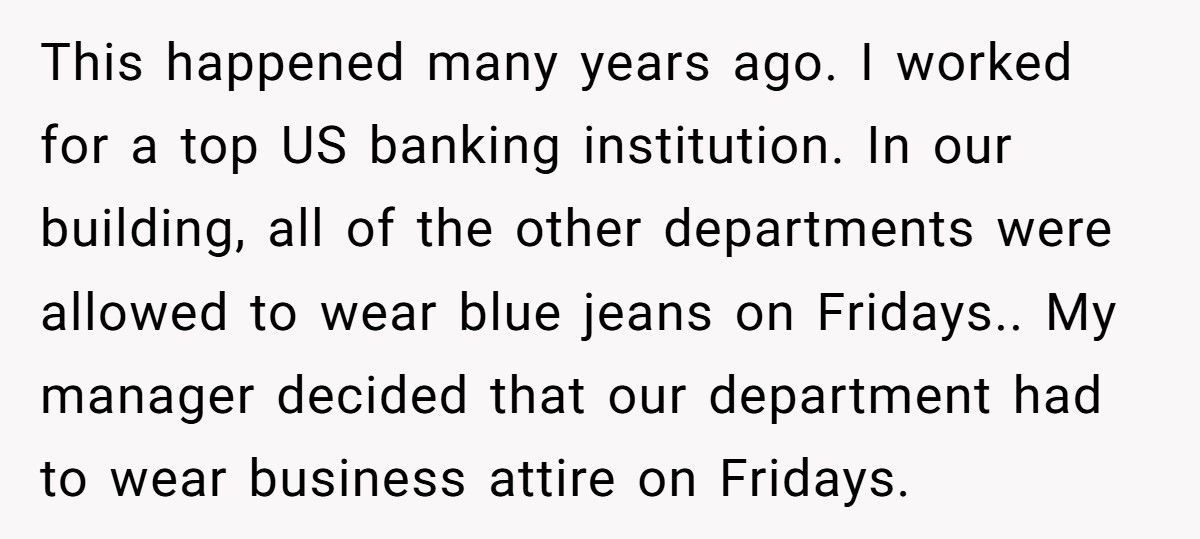 Boss Bans Jeans On Fridays, Office Responds With Hideous Fashion Show