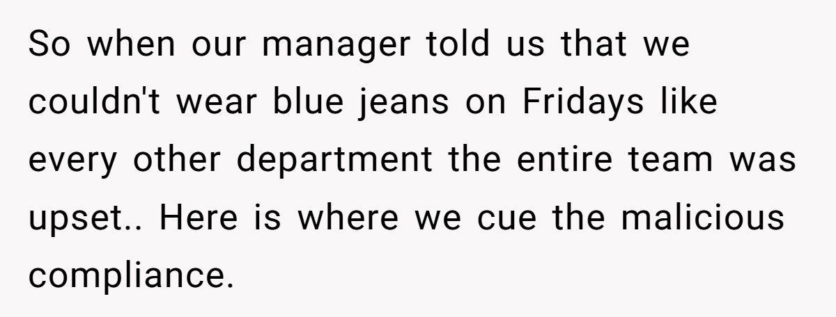 Boss Bans Jeans On Fridays, Office Responds With Hideous Fashion Show