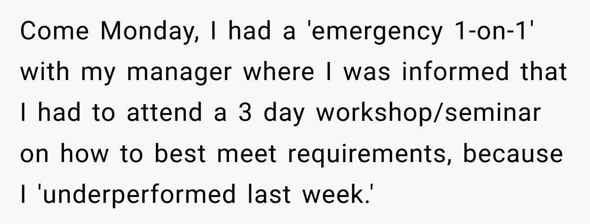 Man Handles 50 Cases A Day For 2 Years, Boss Sends Him To ‘Underperformer’ Training For Missing One