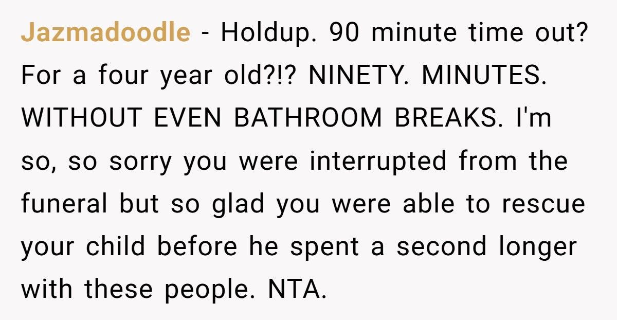Mom Refuses To Apologize After In-Laws Made Her 4-Year-Old Pee Himself
