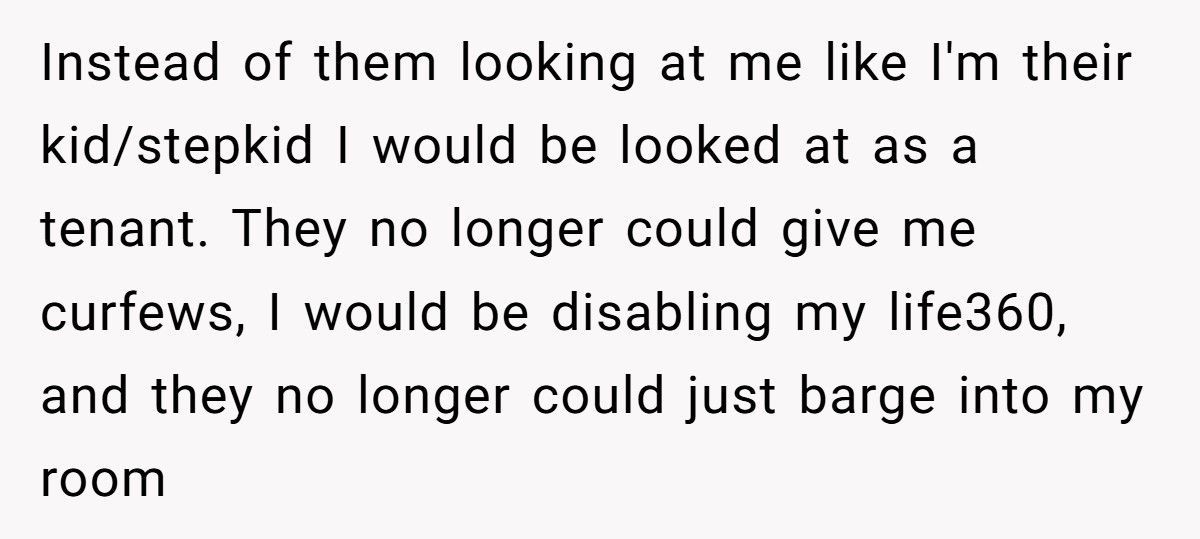 Parents Demand $650 Rent From 18-Year-Old Daughter While Stepbrother Lives Free