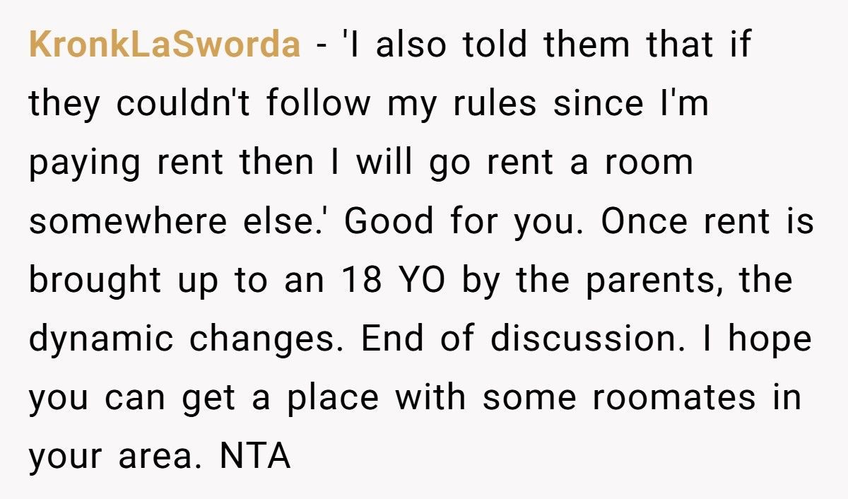 Parents Demand $650 Rent From 18-Year-Old Daughter While Stepbrother Lives Free